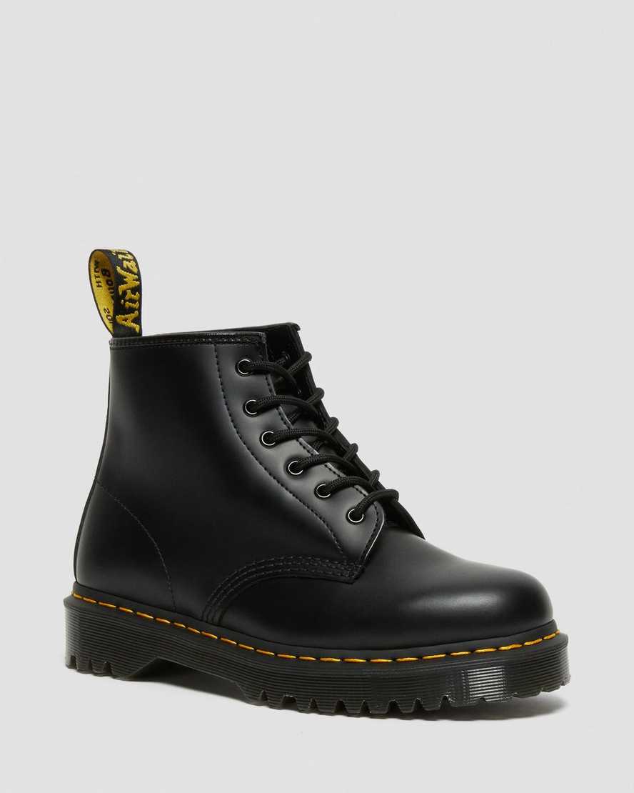 Dr. Martens 101 Bex Smooth Lær Ankelstøvletter Dame Svart [4073KSDUI]